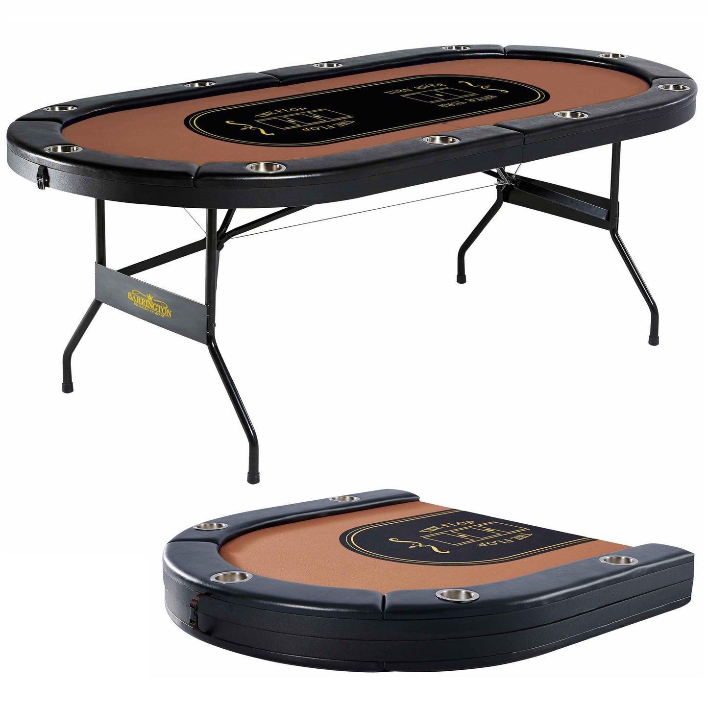 10-Player Poker Table, No Assembly Required, by Barrington Billiards Company