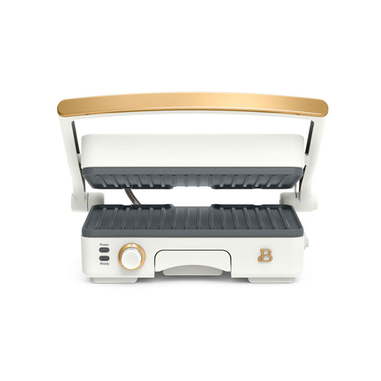 Beautiful 2-in-1 Panini Press & Grill, White Icing by Drew Barrymore