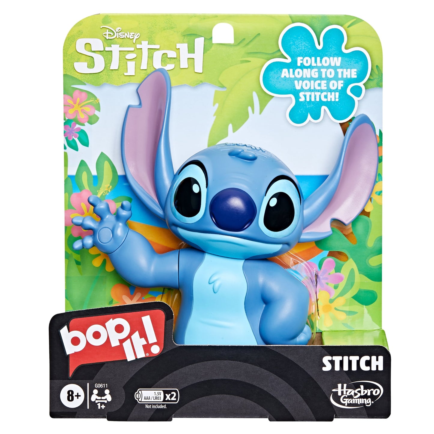 Bop It! Disney Stitch Edition Game, Officially Licensed Disney Game for 1 or More Players, Christmas Gifts for Kids, 8+