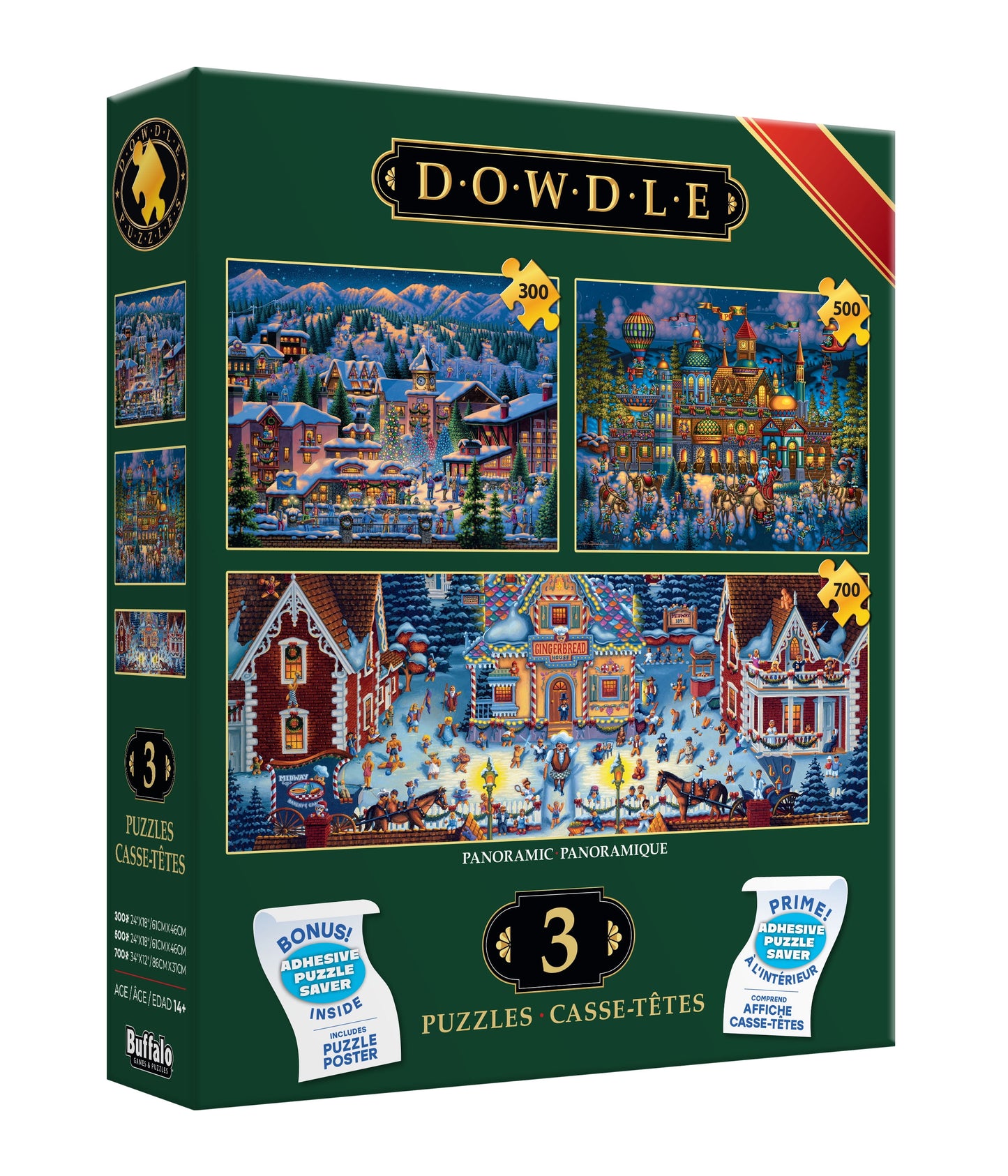 Ceaco Dowdle 3 In 1 Multipack Jigsaw Puzzle