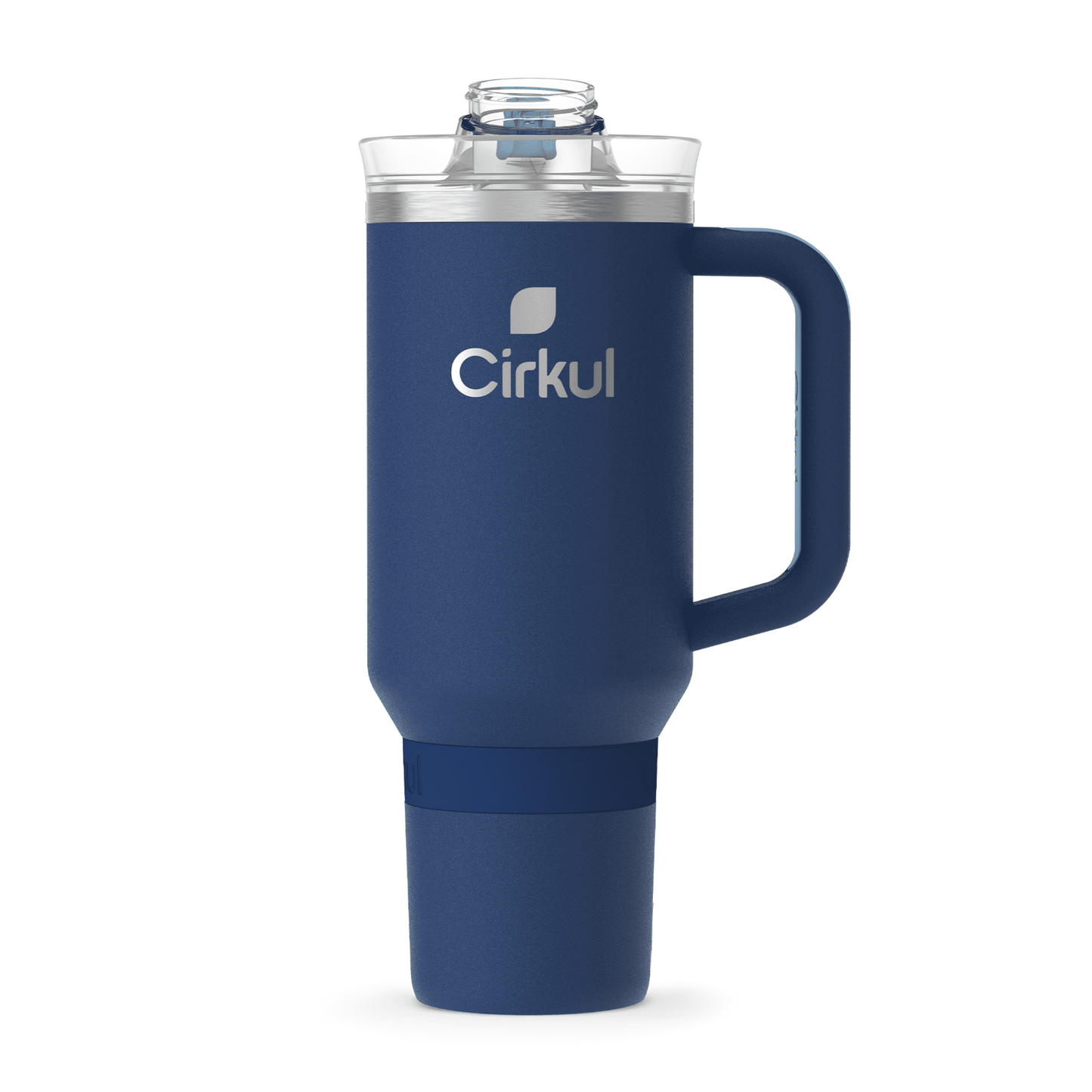 Cirkul 40oz All-Day StrawSip Double-Wall Insulated Stainless Steel Tumbler with Handle, Midnight Blue (Dark Blue)