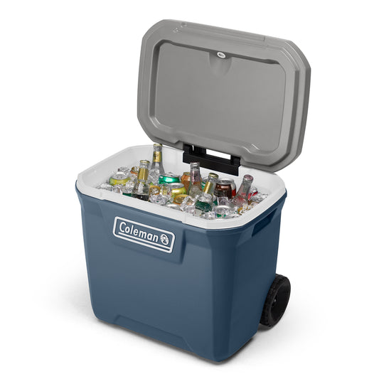 Coleman 316 Series 60QT Hard Chest Wheeled Cooler, Lakeside Blue