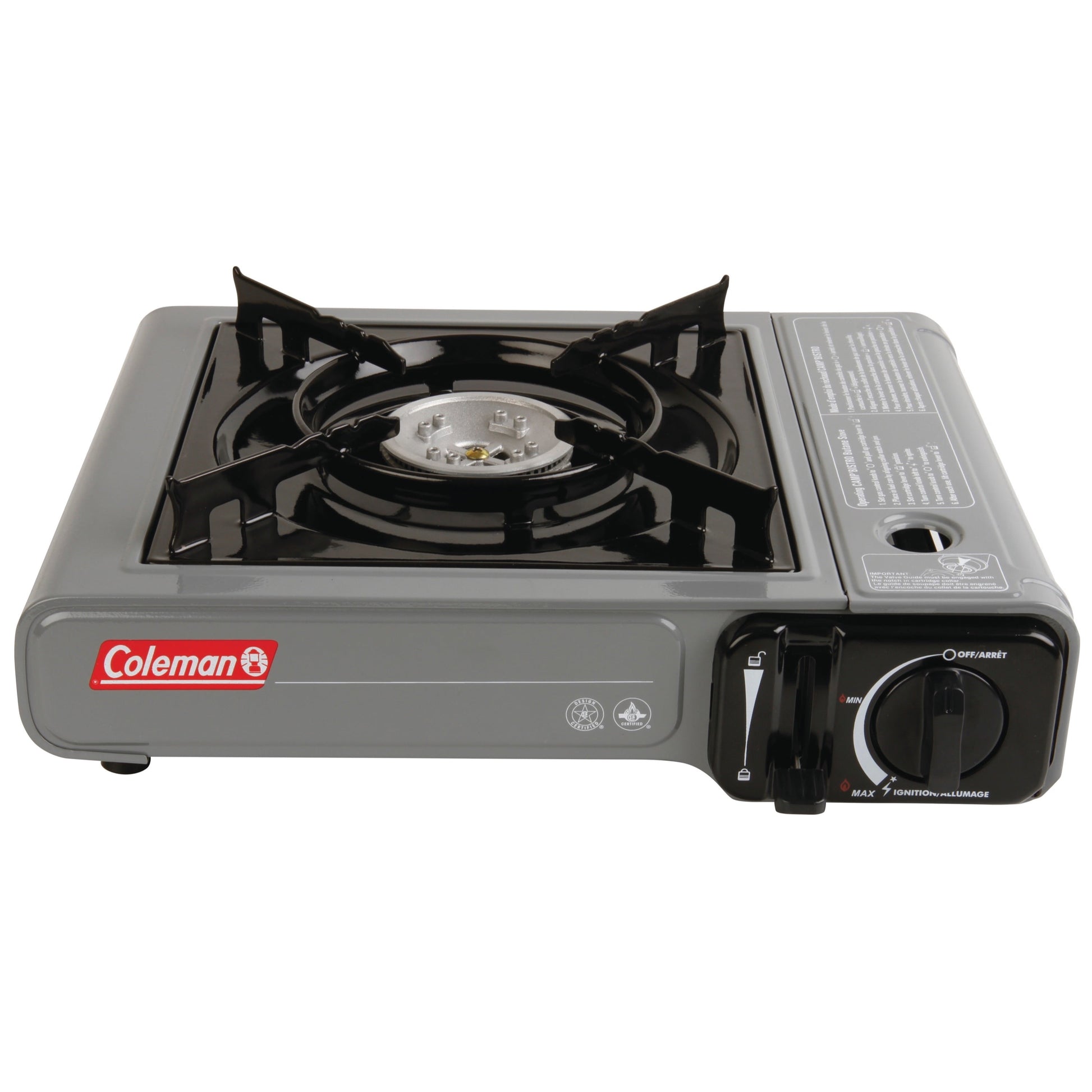 Coleman Tabletop Portable Butane Gas Camping Stove, 1 Burner, Gray