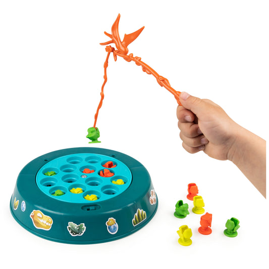 Spin Master Games, Dino Dive Fishing Board Game for Kids Ages 4 and up