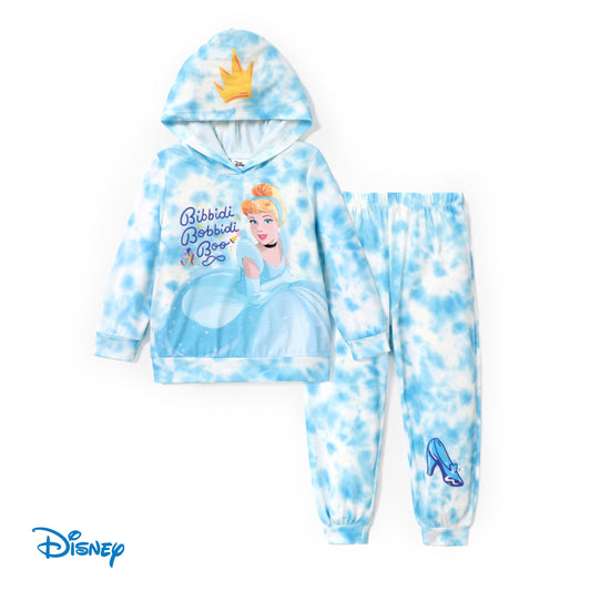 Disney Princess Belle Elsa Hoddie and Jogger 2Pcs Outfits Set Toddler to Big Girl Size 3-10