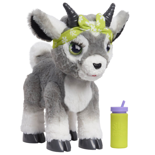 furReal Daisy the Yoga Goat Interactive Toy, 11-inch Realistic Plush Kids Toys for Ages