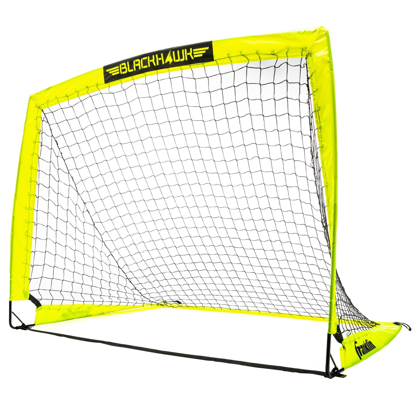 Franklin Sports Blackhawk Soccer Goal - Pop up - Indoor + Outdoor -  Adult + Kids - 4' x 3' - Yellow