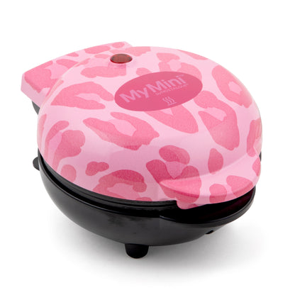 MyMini Waffle Maker, Pink Leopard Print