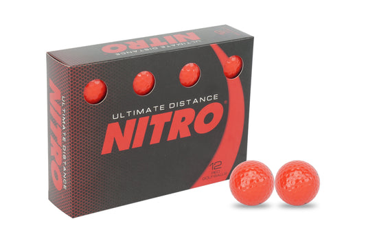 Nitro Ultimate Distance Golf Balls, Red, 12 Pack