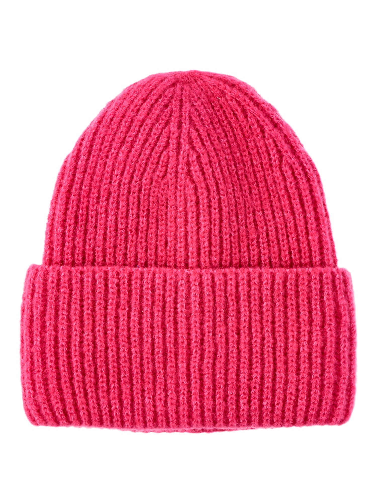 No Boundaries Women's Ribbed Fisherman Winter Beanie, Pink Haze