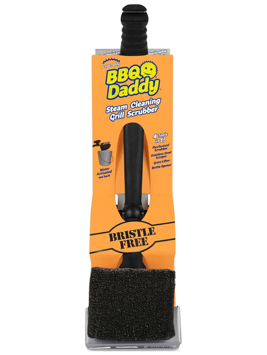 Scrub Daddy BBQ Daddy Grill Brush - Steam Cleaning Scrubber with ArmorTec Steel Mesh, 1 Count