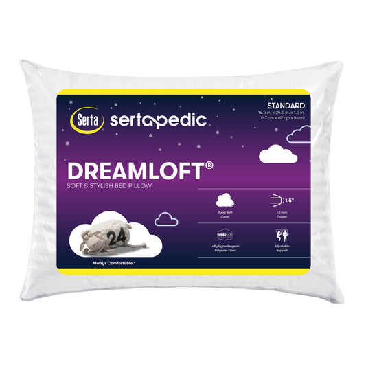 Sertapedic Dreamloft Bed Pillow, Standard Size (20"x26")