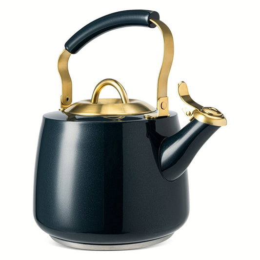 Thyme & Table 1.9QT Stainless Steel Whistling Stovetop Tea Kettle, Blue