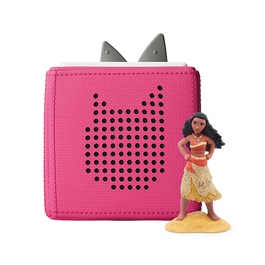 Tonies Disney Toniebox Audio Player Starter Set with Moana, for Kids 3+, Pink