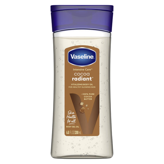 Vaseline Intensive Care Radiant Body Oil Gel with Cocoa Butter, 6.8 fl oz