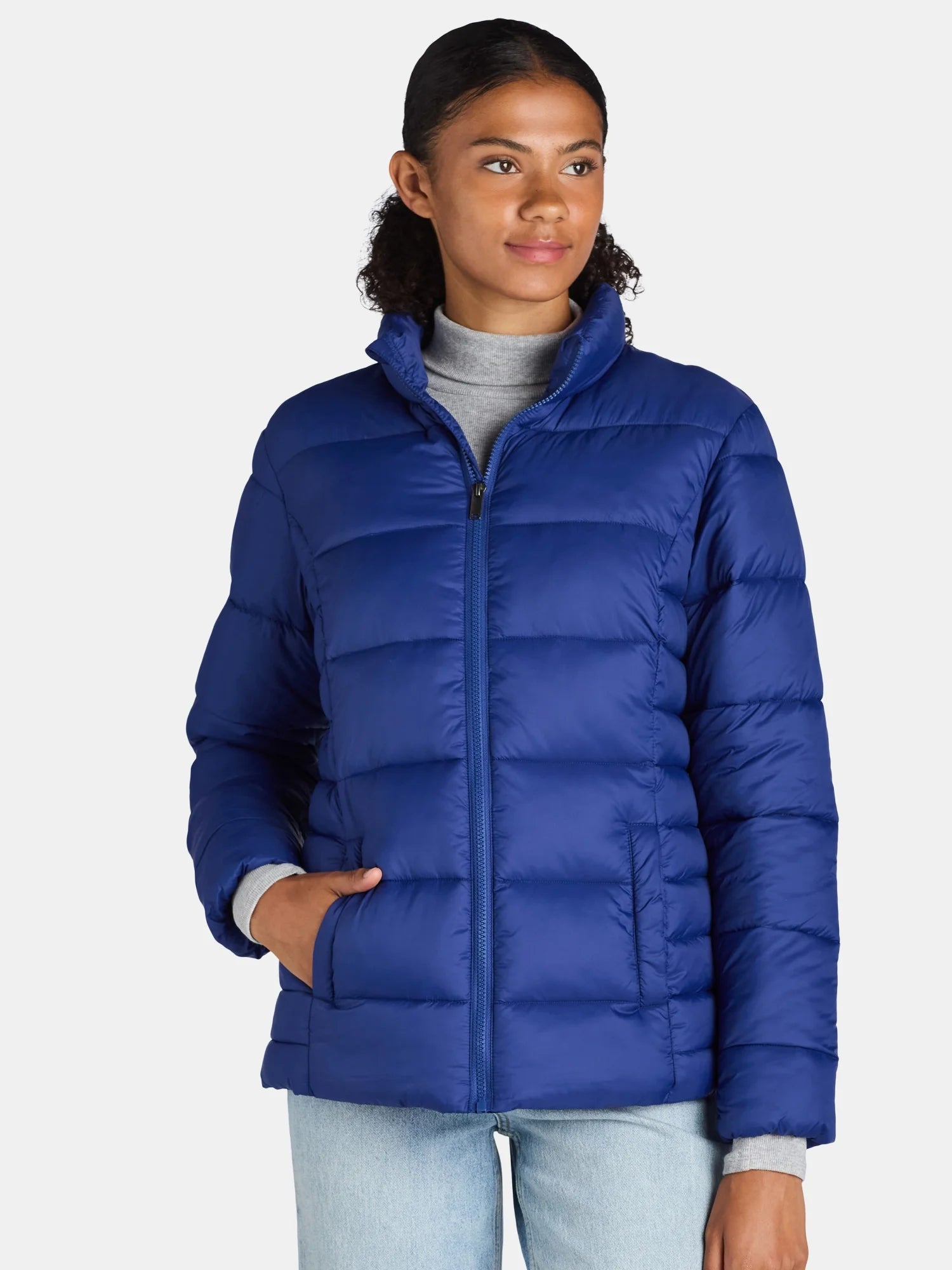 Time and Tru Women's and Women's Plus Puffer Jacket, Sizes XS-3X