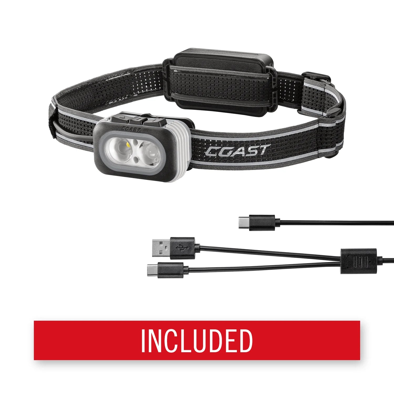 COAST RL27R Rechargeable Plus Rear Loading 1000 Lumens Tri-Color LED Headlamp, 4.9 oz.