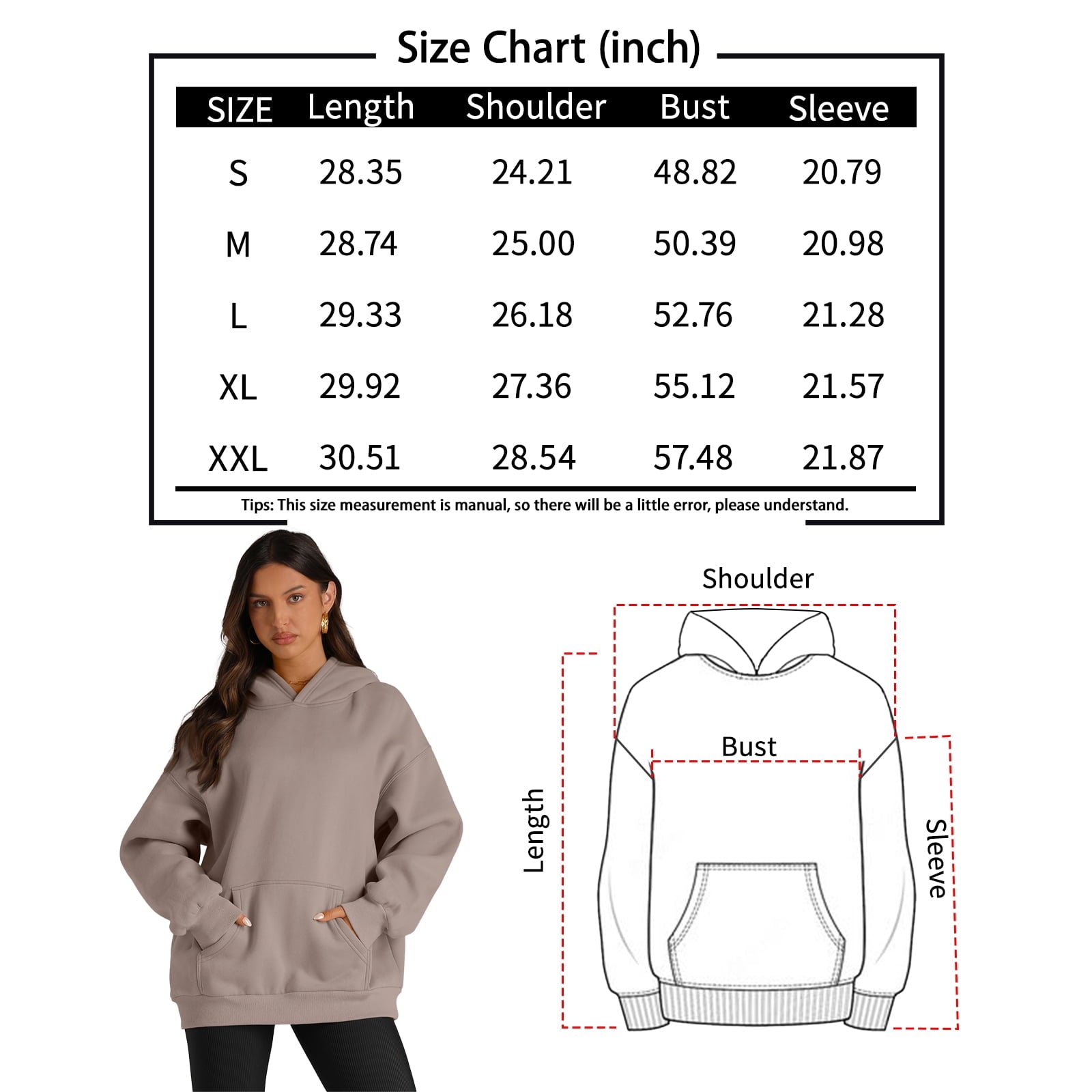 SUNBS Oversized Hoodies for Women Fall Fashion Sweatshirts Pullover Womens Clothes with Pocket