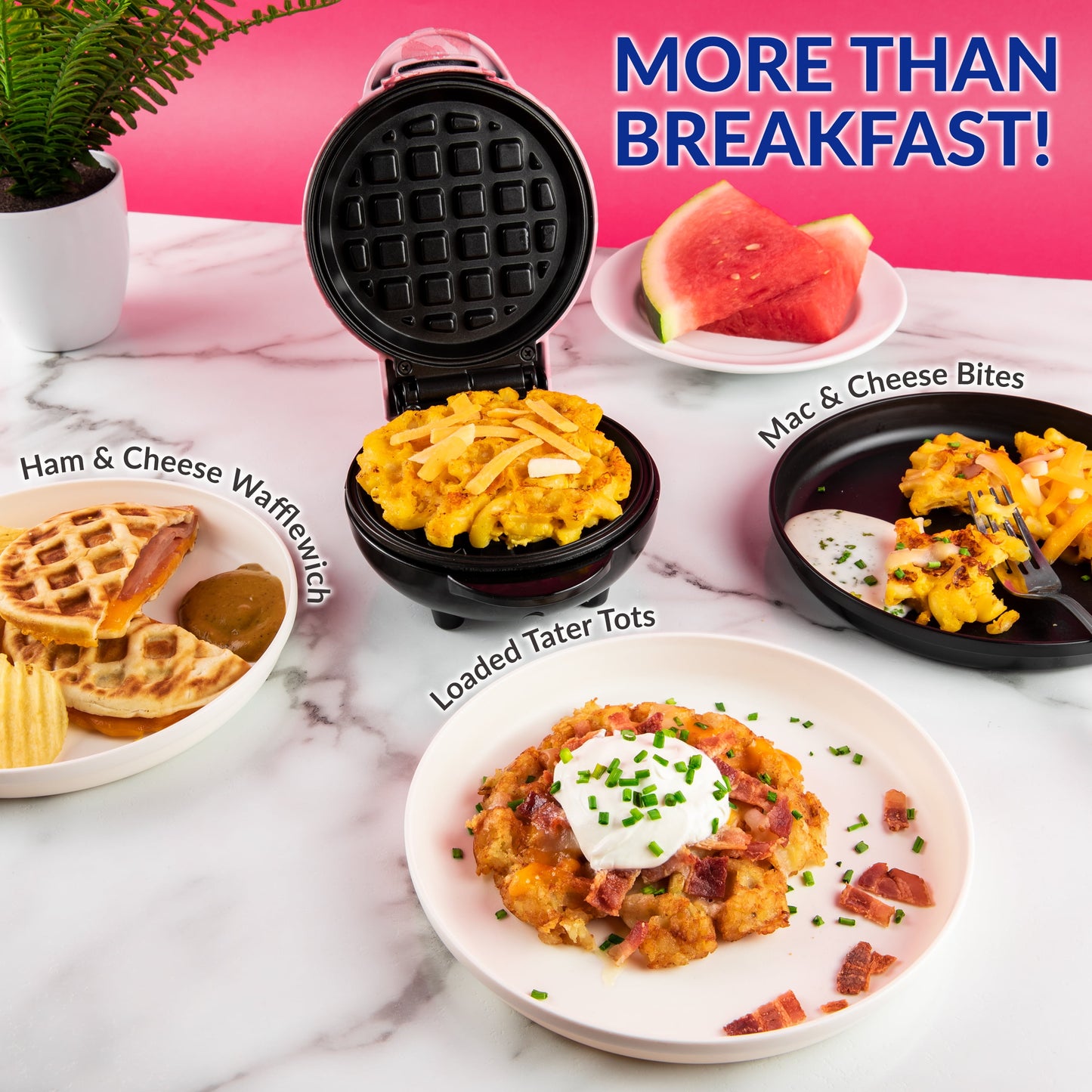 MyMini Waffle Maker, Pink Leopard Print