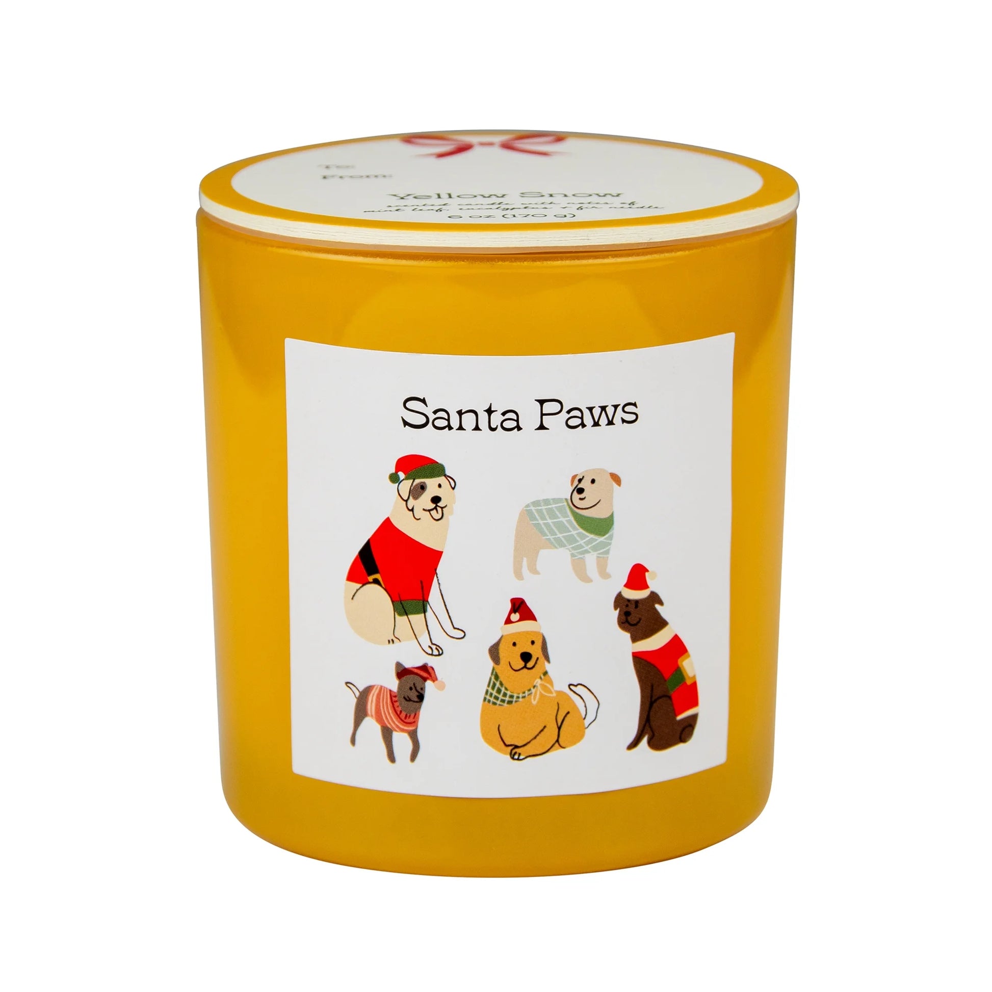 Mainstays Santa Paws Scented Candle, Holiday Christmas Candle, 6 oz