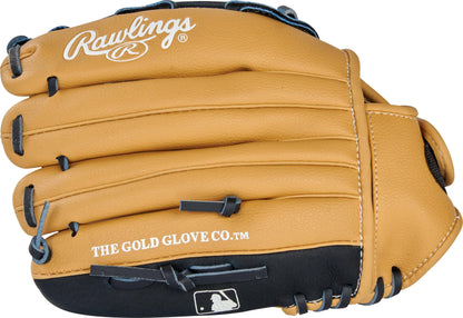 Rawlings Playmaker Series Youth Baseball Glove, Camel/Navy, 11.5 inch, Right Hand Throw