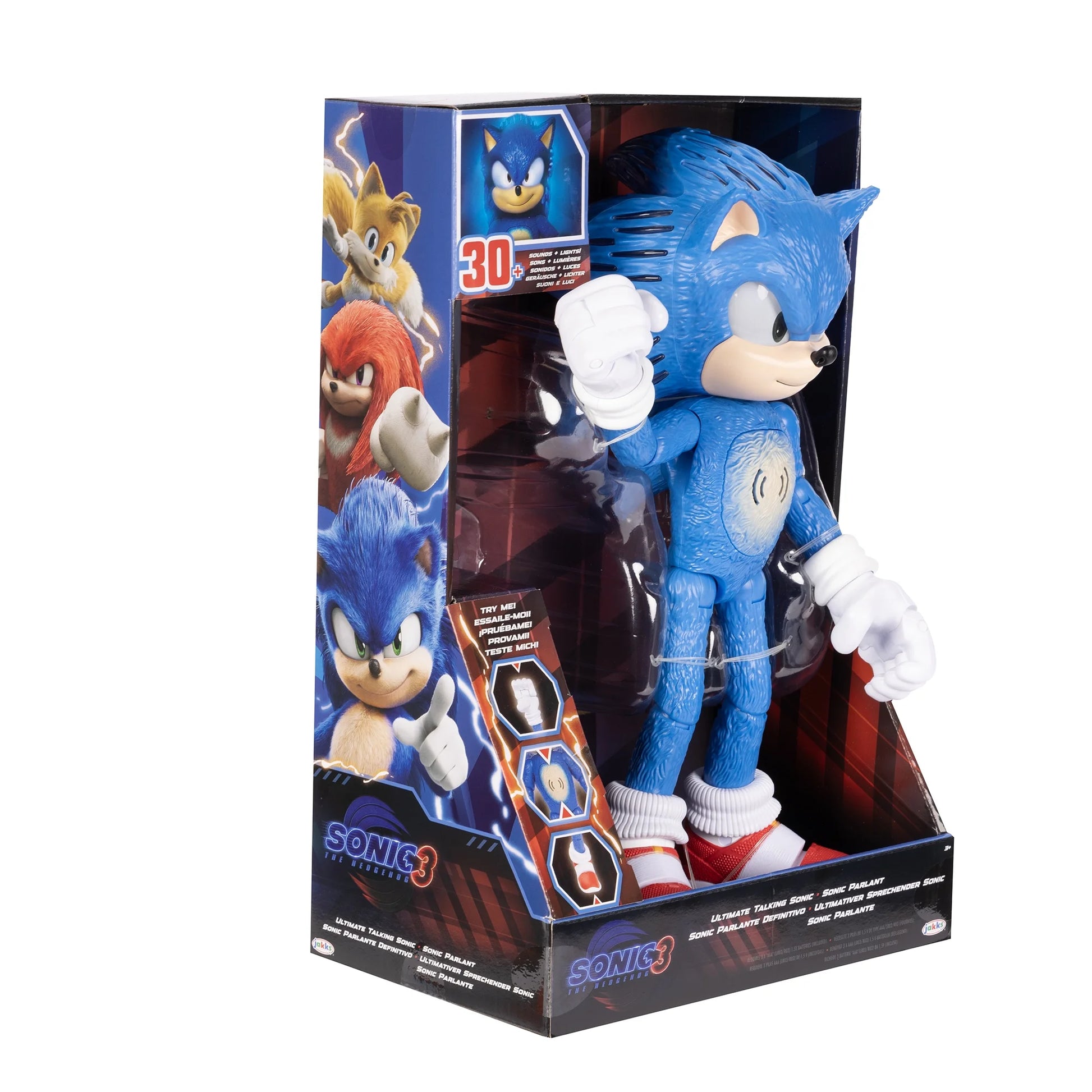 Sonic the Hedgehog 3 Ultimate Talking Sonic 12 inch Action Figure 15 Articulation Points