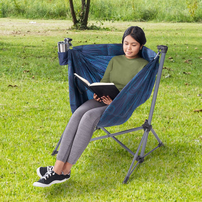 Ozark Trail Portable Hammock Camping Chair, Nylon, Blue