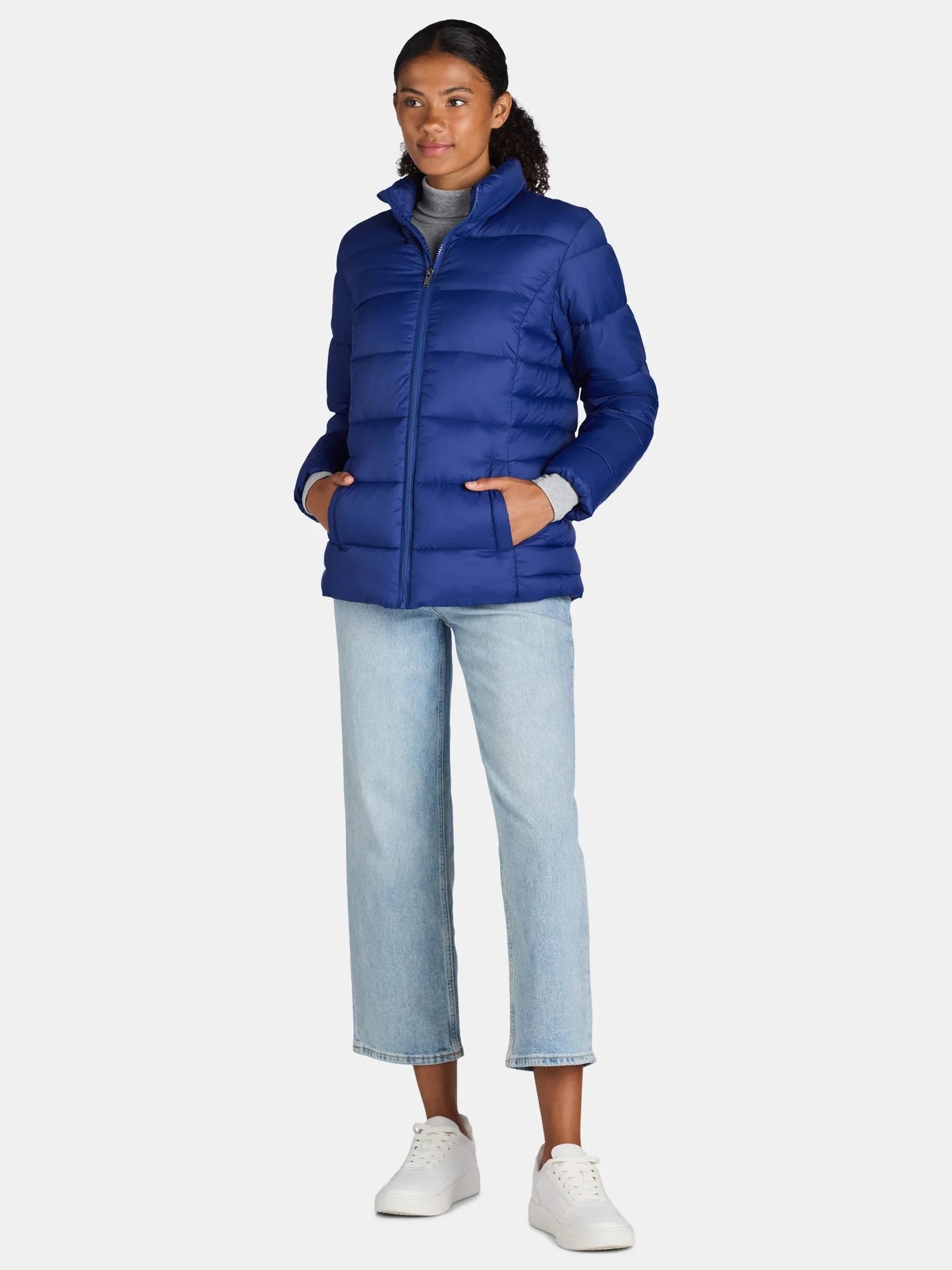 Time and Tru Women's and Women's Plus Puffer Jacket, Sizes XS-3X