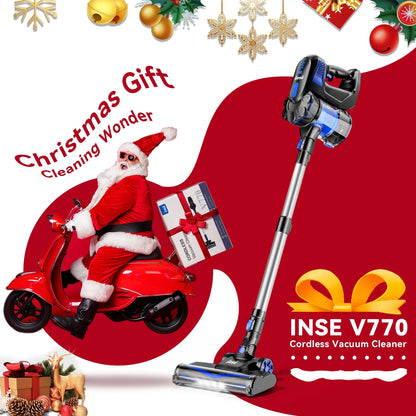 INSE Cordless Vacuum Cleaners, 6-in-1 Lightweight Stick Vacuum for Hardwood Floor Carpet Pet Hair, V770