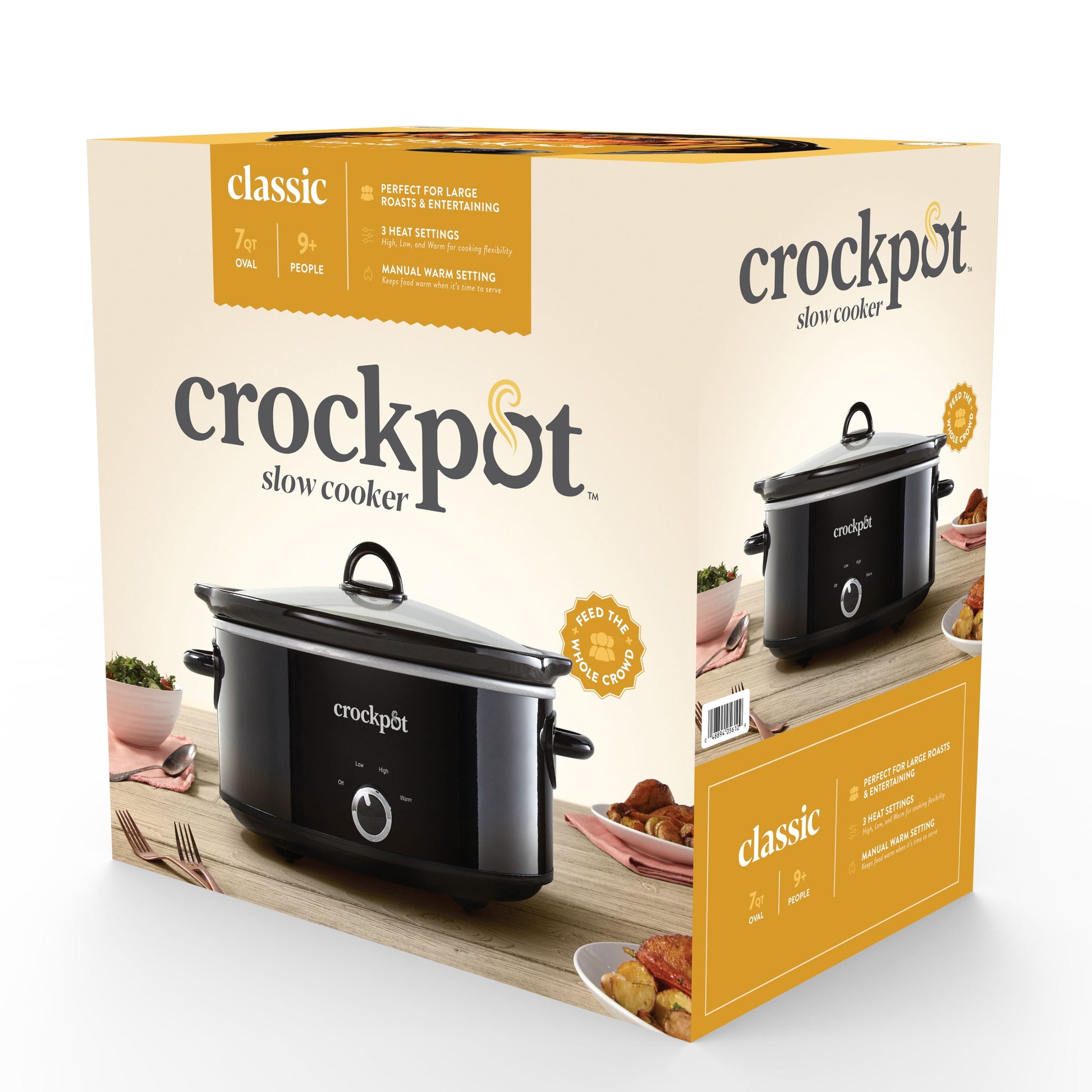 Crock-Pot® Manual 7-Quart Slow Cooker, Black