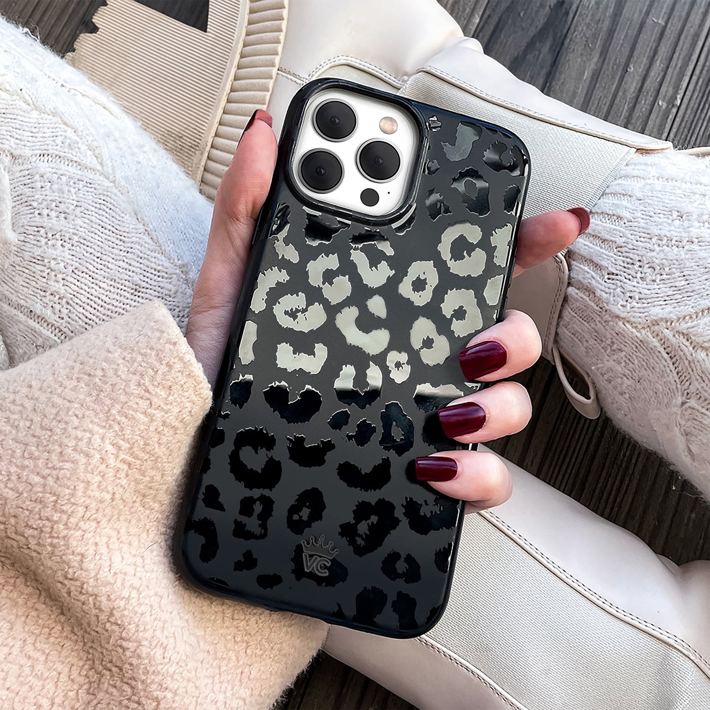 Velvet Caviar iPhone 15 Pro Max Case Leopard - MagSafe Compatible - Cute Protective Phone Cases for Women - Black Cheetah Print