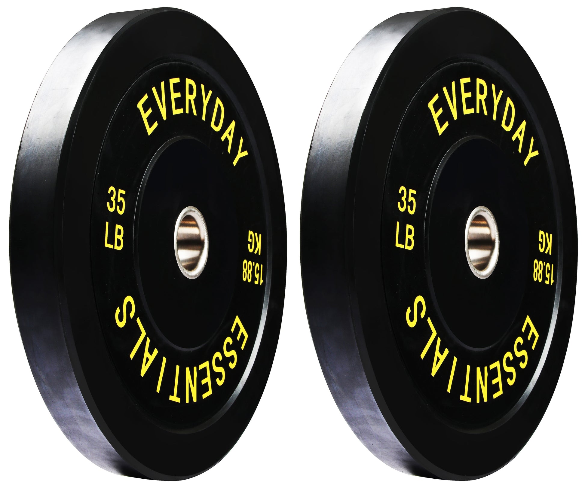 BalanceFrom Olympic Bumper Plate Weight Plate, 35 lbs Pair Black