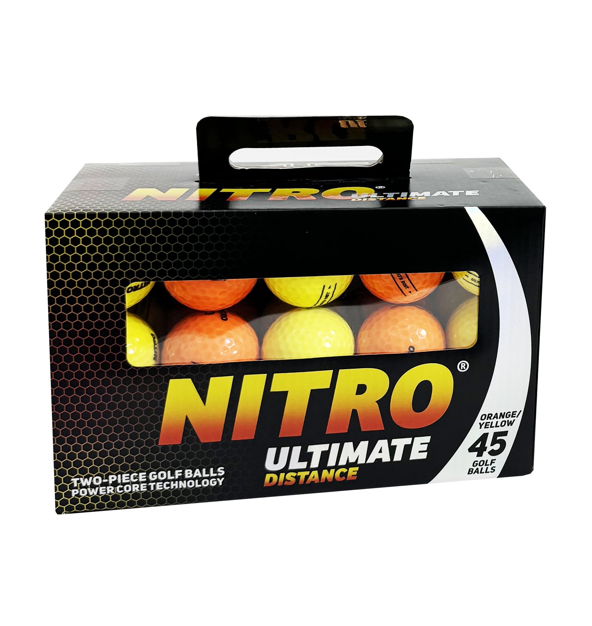 Nitro Golf Ultimate Distance Golf Balls, Assorted Colors, 45 Pack