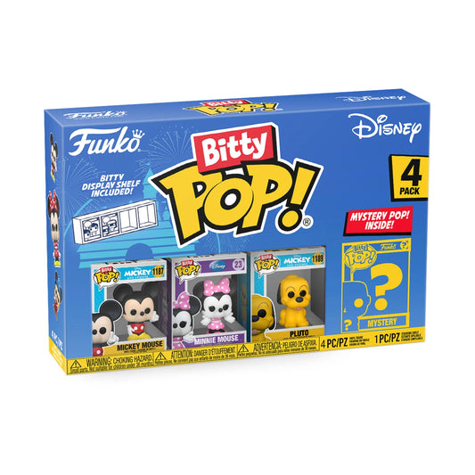 Funko 0.9" Bitty Pop! Collectible Disney Vinyl Figures, 4 Count