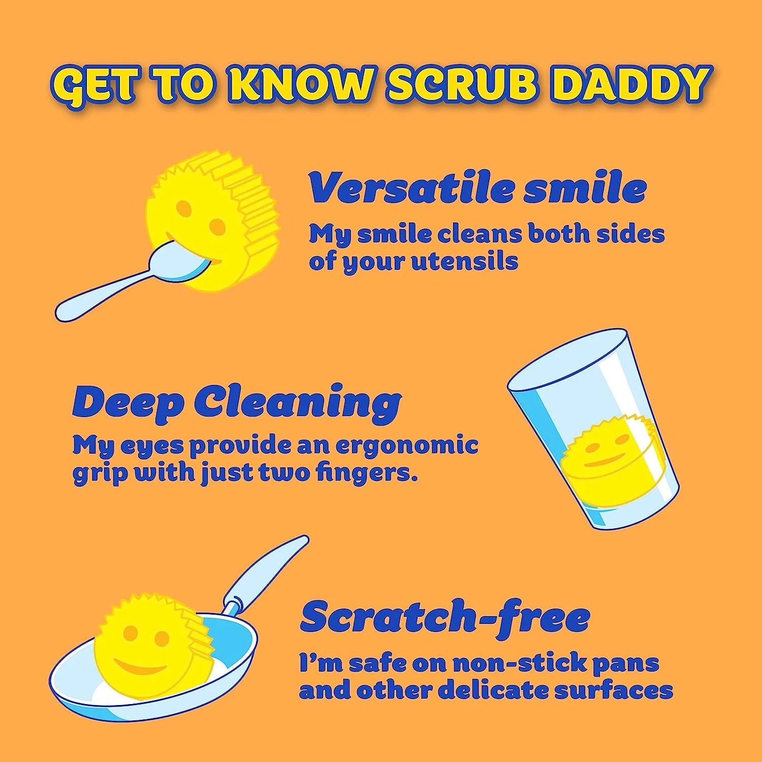 Scrub Daddy OG + Scrub Mommy + Cif All Purpose Cleaning Cream, Original - Multi Surface Household Cream, 2 Sponges and 1 All Purpose Cream