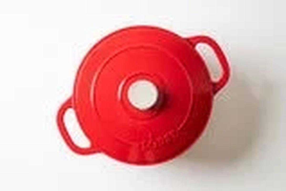 Lodge Cast Iron 5.5qt Red Enameled Dutch Oven