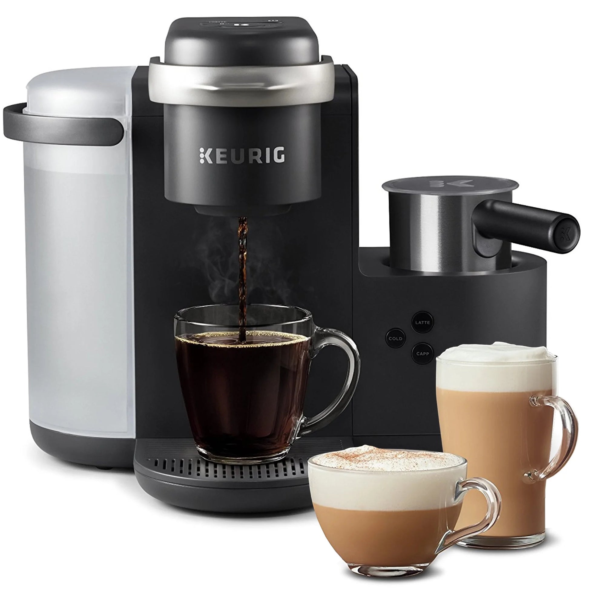 Keurig K-Cafe Single Serve K-Cup Coffee Maker, Latte Maker and Cappuccino Maker, Dark Charcoal