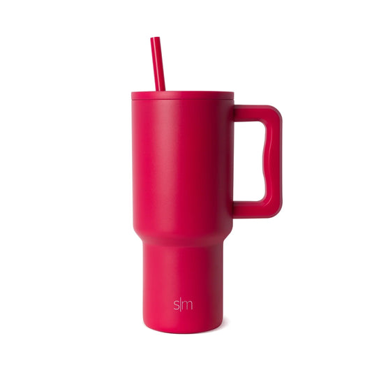 Simple Modern 30 fl oz Insulated Stainless Steel Trek Tumbler with Straw Lid | Holly Berry