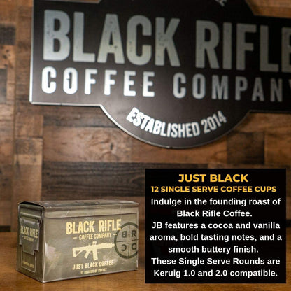 Black Rifle Coffee Company Supply Drop Variety Pack, With Silencer Smooth, AK Espresso, Just Black, and Beyond Black Blends, 48 Coffee Pods