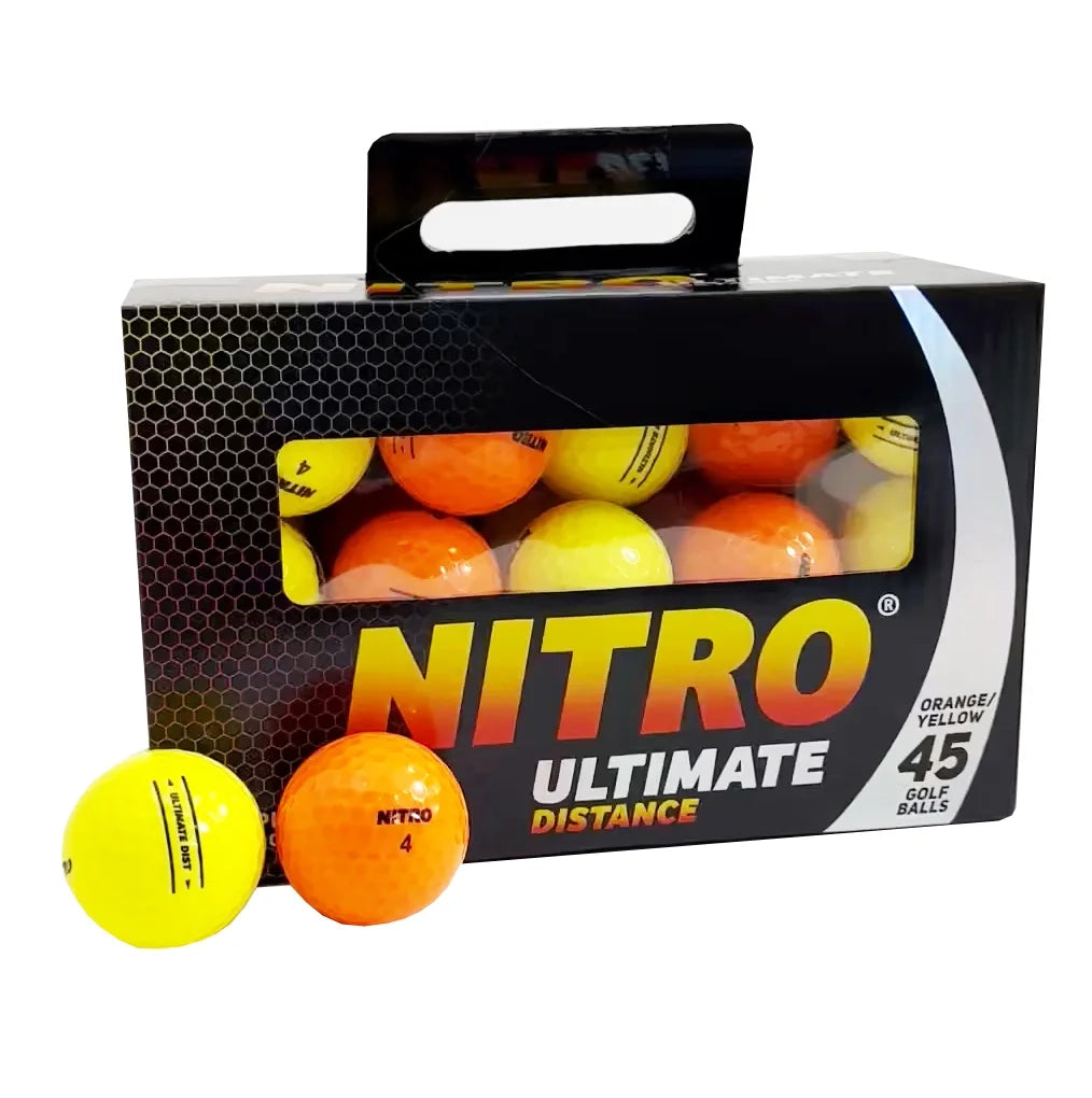 Nitro Golf Ultimate Distance Golf Balls, Assorted Colors, 45 Pack