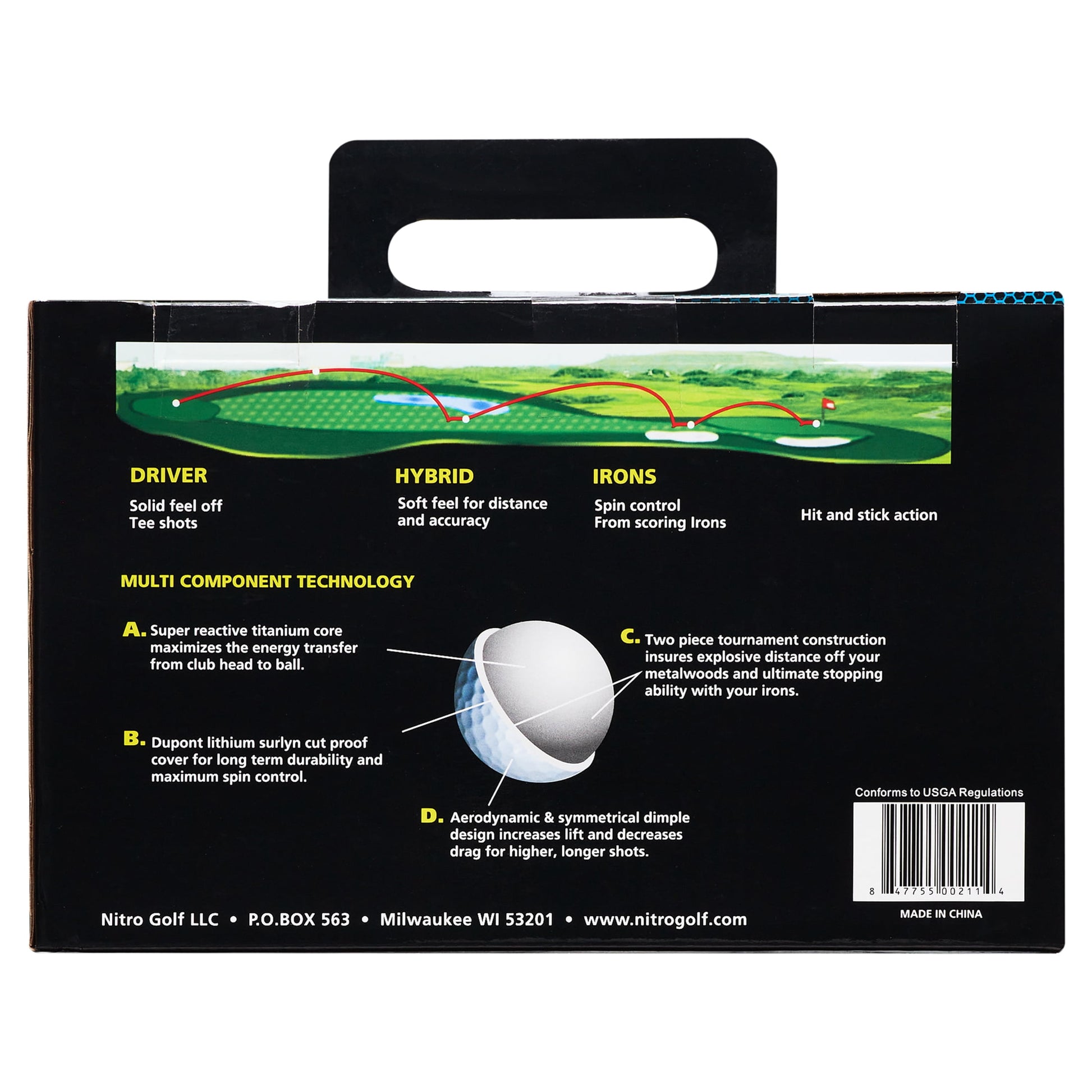 Nitro Golf Ultimate Distance Golf Balls, White, 45 Pack