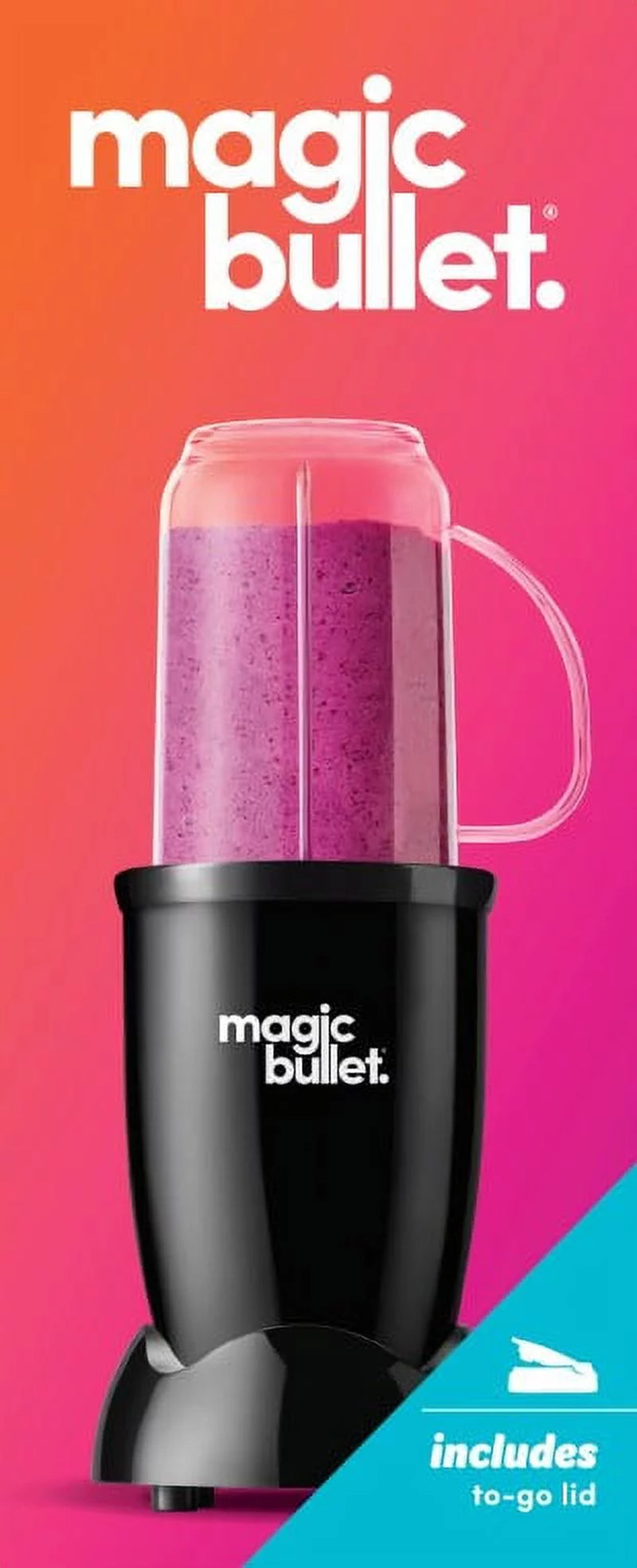 Magic Bullet 4 Piece Personal Blender MBR-0401WM, Black