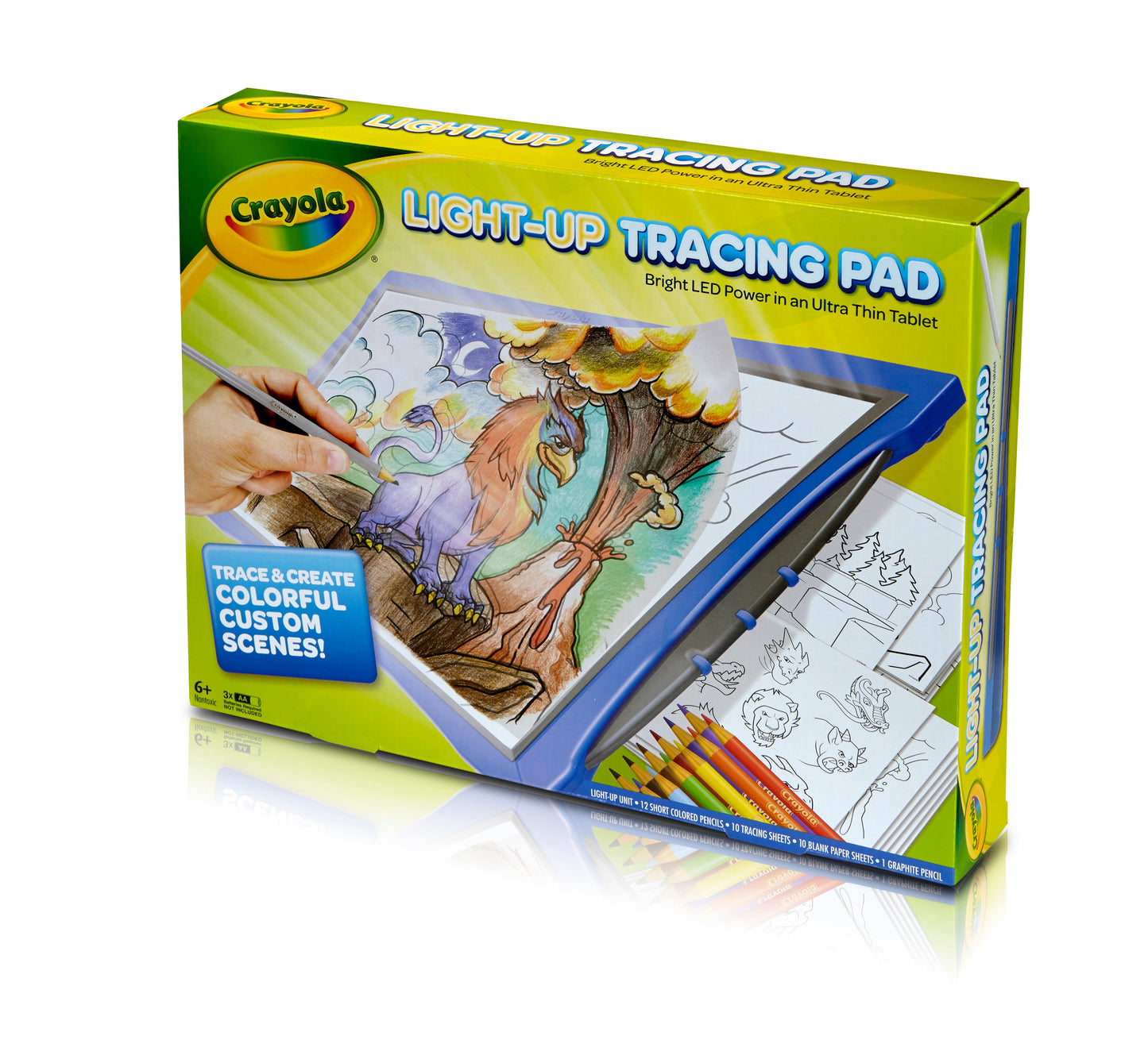 Crayola Light-Up Tracing Pad, Blue, Colored Pencils, Holiday Gift for Kids & Artists, Arts & Craft Supplies, Kids Toys