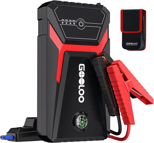 GOOLOO Car Jump Starter,1500A Peak  12V Battery Jump Box with Quick Charge Out(Up to 6.0L Gas and 4.0L Diesel Engines),GE1500 Portable Battery Booster Pack Power Bank Car Starter