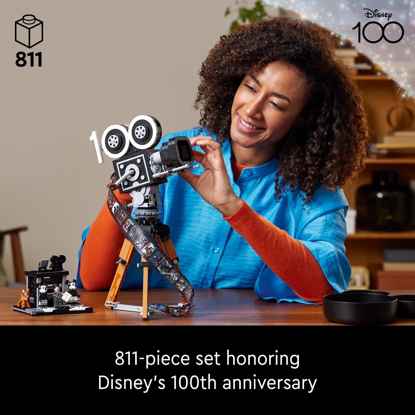 LEGO Disney Walt Disney Tribute Camera 43230 Disney Fan Building Set, Celebrate Disney 100 with a Collectible Piece Perfect for Play and Display, Makes a Fun Gift for Adult Builders and Fans