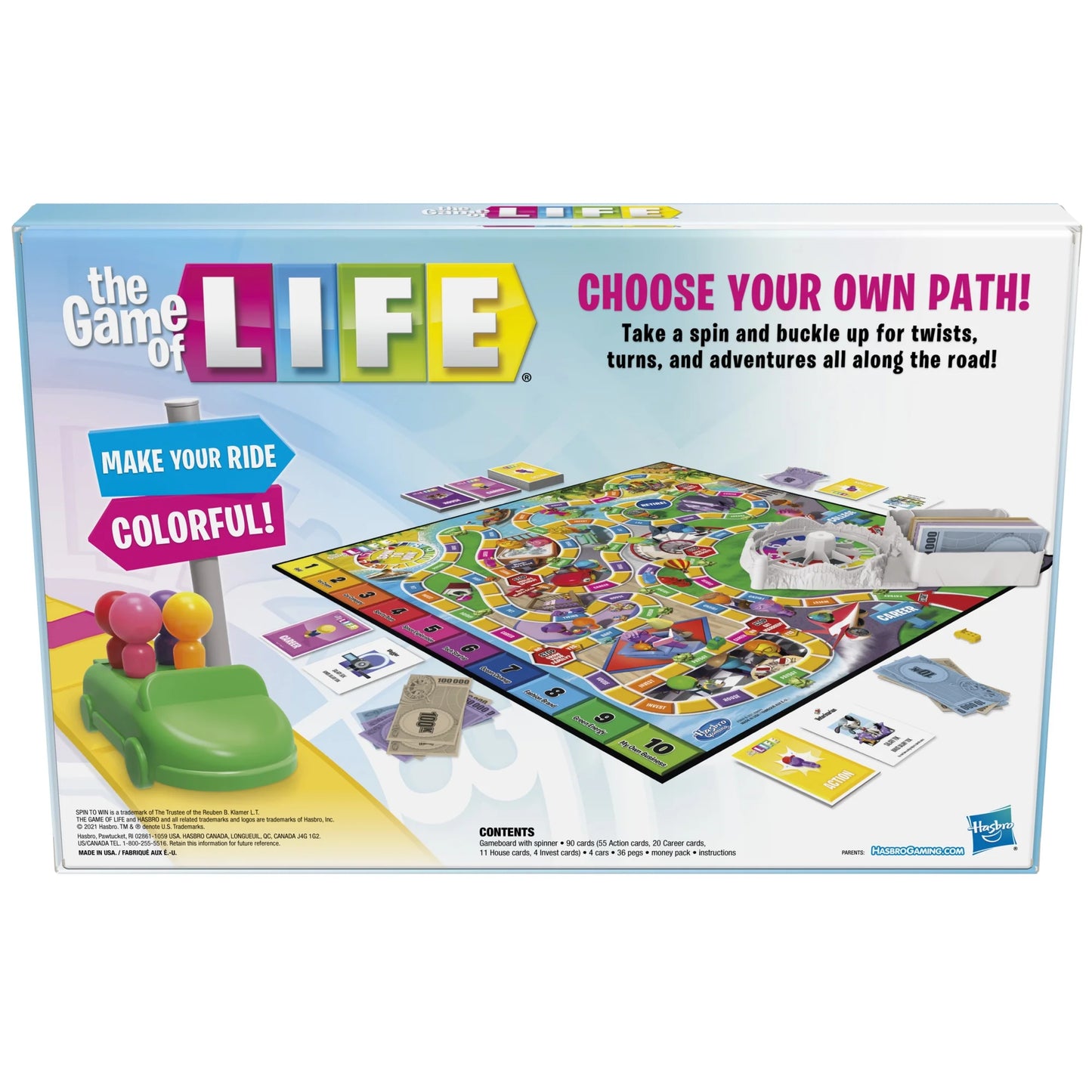 The Game of Life Kids Board Game, 2-4 Players, Family Games, Christmas Gifts for Kids, Ages 8+