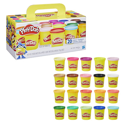 Play-Doh Super Color 20-Pack of 3-Ounce Cans, Preschool Toys, Christmas Gifts for Girls & Boys, 3+