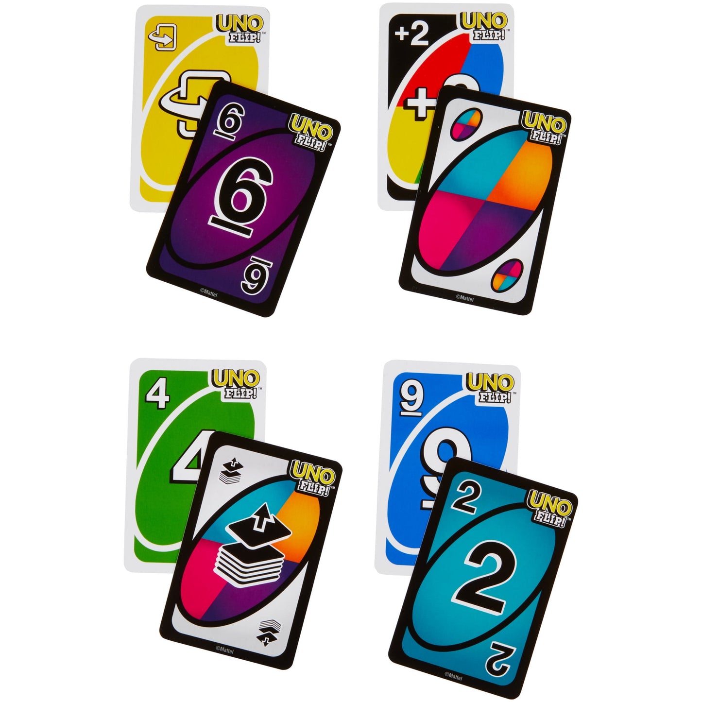 UNO Flip! Card Game for Kids, Adults & Family Night with Double-Sided Cards, Light & Dark