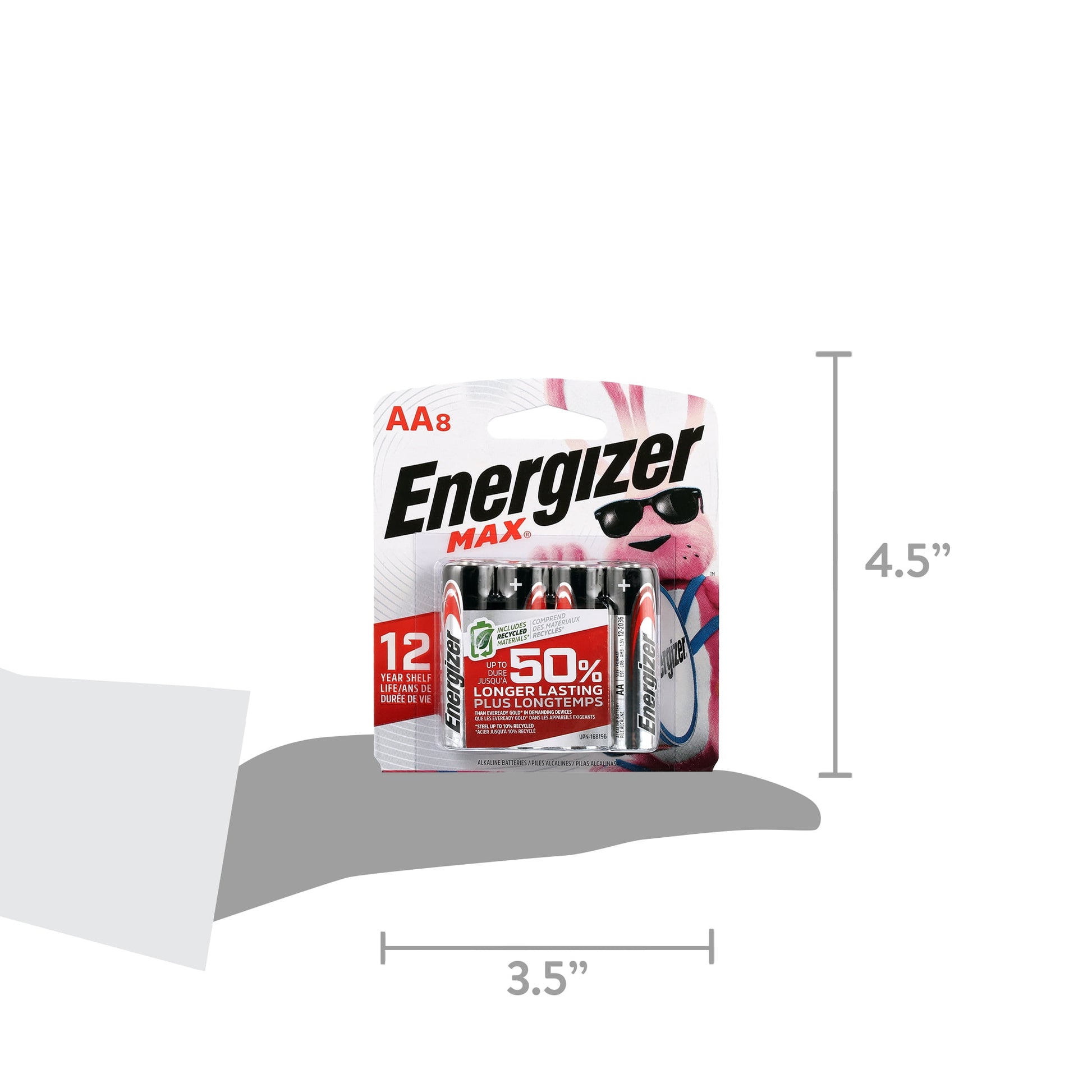 Energizer MAX AA Batteries (8 Pack), Double A Alkaline Batteries