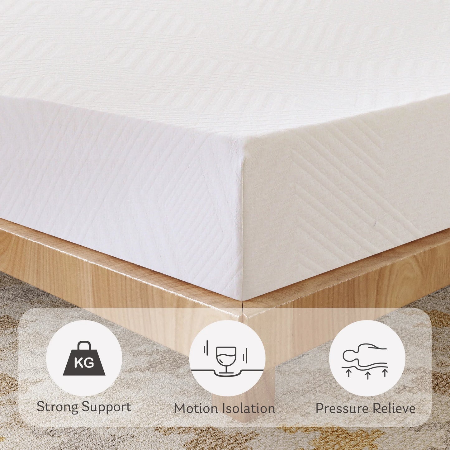 MLILY Ego White Twin Mattress in a Box, 6 inch Memory Foam Mattress